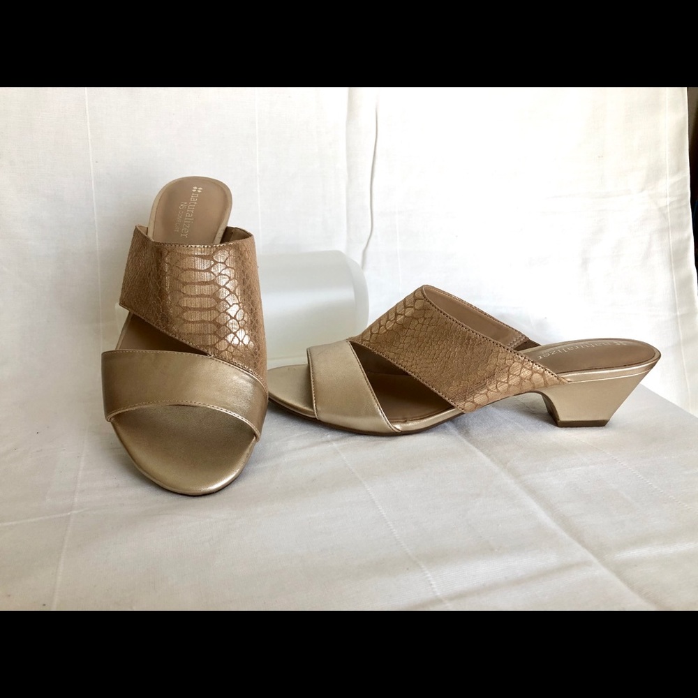 Naturalizer Khaki Sandals with a small heel